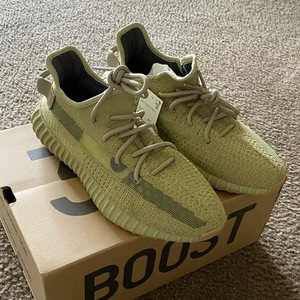 椰子350硫磺抹茶绿正品官网大码男鞋夏季情侣同款运动鞋