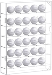 厂家直销亚马逊热卖亚克力透明高尔夫球展示柜壁架柜亚克力展架