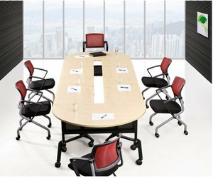 高档简易会议台多功能培训台可移动会议桌折叠桌折叠带轮子培训桌