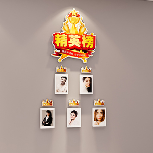 销售公司精英榜相框照片激励墙贴中介公司员工风采展示形象文化墙