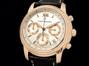 瑞士二手原装手表 宝齐莱carl f.bucherer18k玫瑰金自动机械男表