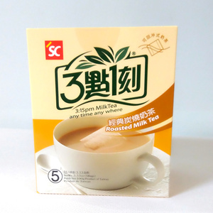 进口食品台湾三点一刻3点1刻经典炭烧奶茶100g 5小包入