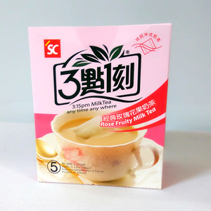 台湾食品三点一刻经典玫瑰花果奶茶100g 5小包入