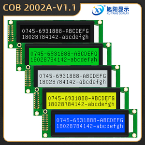 2002A蓝屏5V点阵图形显示屏LCD液晶屏模组20x2字符AIP31066控制器