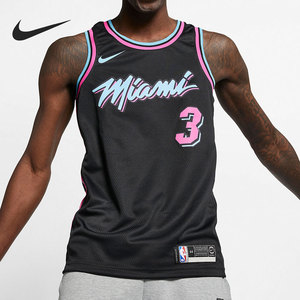 nike/耐克官方正品运动男子迈阿密热火南海岸 sw球衣aj4622-013