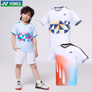 新款YONEX尤尼克斯儿童羽毛球服训练服男童女童速干运动短袖短裤