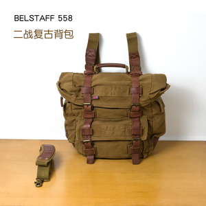 英国belstaff二战海军版陆战队背包复古男户外多功能双肩帆布军包
