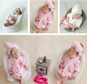 爆款新生儿摄影道具满月百天照相服装服饰 婴儿衣服宝宝拍照浴袍