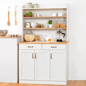 欧式实木餐柜现代简约厨房客厅储物柜碗柜餐具收纳柜茶水多用柜子