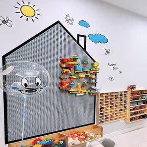 00才艺家居旗舰店淘宝中国积木底板背景底座兼容大颗粒通用墙壁底盘