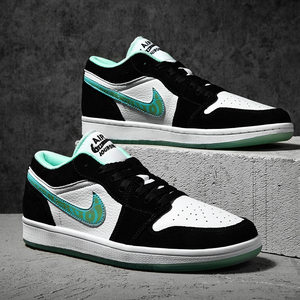 aj男鞋潮流百搭aj3低帮板鞋子女夏季透气dunk情侣潮鞋绿色休闲鞋