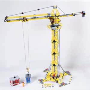 乐拼02069兼容乐高7905 大型工程吊机起重机儿童益智拼装积木玩具