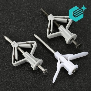 石膏板空心砖专用膨胀螺丝飞机型蝶型膨胀管自攻胶塞螺栓承重挂钩