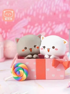 蜜桃猫第二弹让爱先行系列贱萌玩具礼物可爱猫咪表情包2代 盲盒