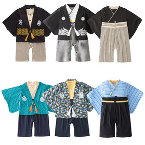 新款儿童和服男童日本服婴儿宝宝表演出日式连体衣长袖套装春夏秋