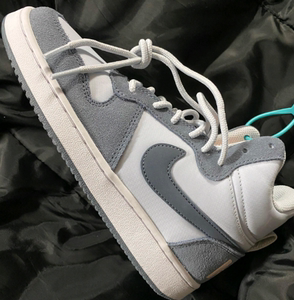 nike耐克court borough mid灰蓝粉小乔治城女休闲板鞋 844907-005