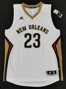 adidas正品安东尼戴维斯浓眉鹈鹕23号元年sw球迷版球衣篮球服背心