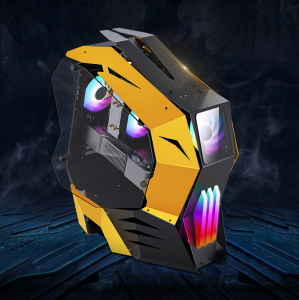 0接口240水冷侧透钢化玻璃电竞游戏主机外壳雷灼巨甲龙组装电脑配件