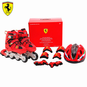 Ferrari/法拉利溜冰鞋旱冰鞋轮滑鞋套装儿童成人版动感滑轮FK12-1