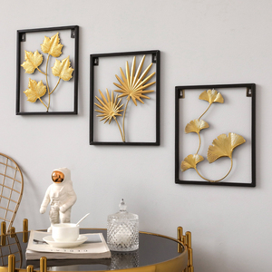 铁艺壁挂墙面装饰客厅玄关墙上挂件金属轻奢电视背景创意画框挂饰