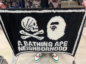 【专柜直发】BAPE X NBHD RUG MAT 联名骷髅猿人地毯地垫