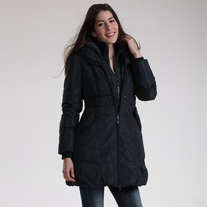 厂家促销正品广迪崇雅羽绒服鹅绒中长款欧美修身时尚百搭外套冬