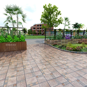 户外庭院仿古砖400x400小院子地砖卫生间瓷砖阳台厨房露台鹅卵石