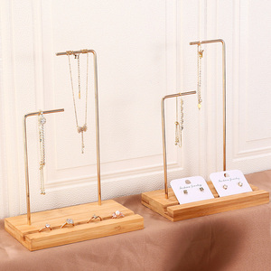 创意耳环展示架竹木首饰架手链挂架项链架钥匙扣挂件架饰品展示架