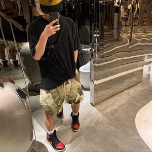 yeezy season6美式短袖侃爷kanye夏季基础水洗灰色宽松休闲t恤棉