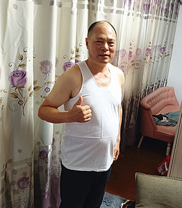 菊花牌男士老头年人无袖宽松纯全棉60支42支背心内衣夏季白色吸汗