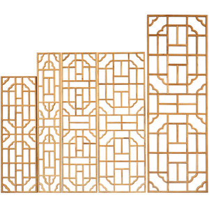 东阳木雕中式仿古门窗实木花格栅电视背景墙隔断吊顶雕刻镂空现货