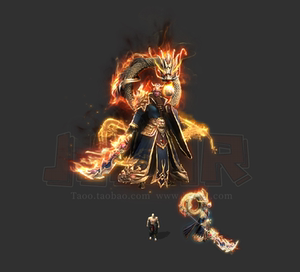 传奇时装素材 西游三国 关羽 动态一体时装 内外观齐全