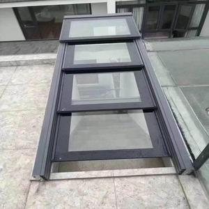 屋顶楼屋采光井楼梯口电动天窗铝合金平移推拉斜屋顶手动天窗定制