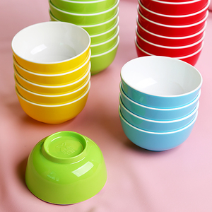 密胺仿瓷碗十个装火锅快餐自助米饭碗商用餐厅白色塑料汤碗小碗碟