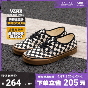 【狂欢节】Vans范斯官方 Authentic黑白棋盘格生胶底复古风帆布鞋