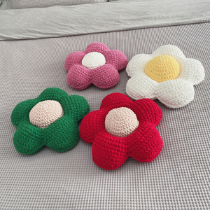 太阳花抱枕手工编织diy材料包装饰可爱简约儿童房沙发客厅飘窗