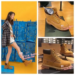 代购timberland女鞋添柏岚大黄靴踢不烂10361男鞋高帮防水靴10061