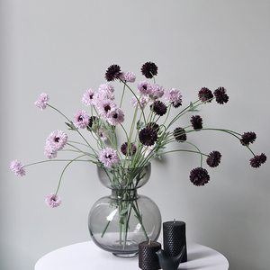 莫兰迪色波斯菊防真假花家居餐桌插花摄影jk暗黑装饰婚庆酒店摆件