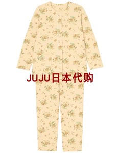 *日本代购家居服套装花可爱装饰暖烘漂亮人影舒适2色9.24柬埔寨製