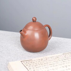 钦州坭兴陶上官清吉大师纯手工制作茶壶龙蛋素壶中式防烫泡茶