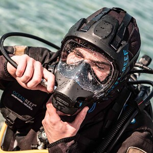 意大利ocean reef潜水全面罩全面镜呼吸调节器无线水下通讯通话器