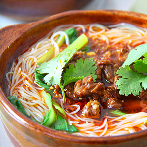 地道云南红河元阳绿春县特产过桥细纯红米地谷干细米线早餐500g