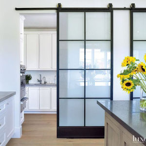 钛镁合金谷仓库门厨房推拉门北欧卫生间门厕所移门平开门门玻璃移