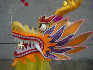 舞龙舞狮道具龙头龙尾端午节超市堆头陈列装饰用品龙舟造型展示