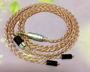 th909th900 mk2 th610利兹单晶铜银合金耳机线8股铜银合金升级线