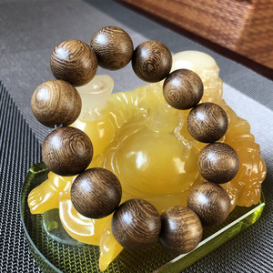 铁刀木黑檀花梨木质文玩念珠男女手串素串高抛佛珠民族风手链木珠