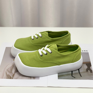 绿色帆布鞋怎么搭配图图片