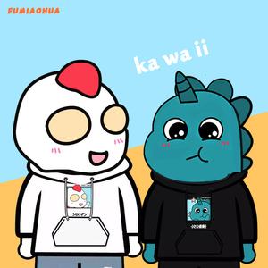 秋冬新款奥特曼打小怪兽情侣装卫衣男连帽潮牌百搭潮流学生青少年