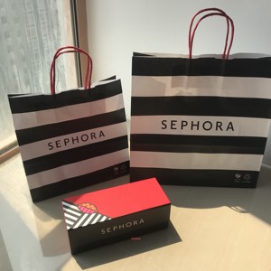 丝芙兰 袋子 盒子 购物袋 礼品袋 包装袋 礼物袋 礼品盒 礼盒