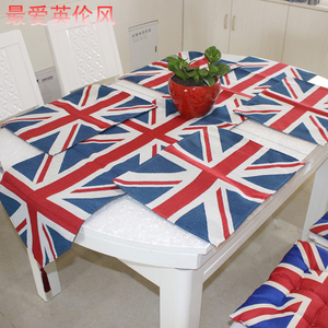 英伦风桌旗 米字旗桌旗欧美风茶几盖布餐桌鞋柜英国国旗餐垫杯垫